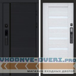 Входная дверь  Smart (Смарт) Black Line Царга лиственница белая